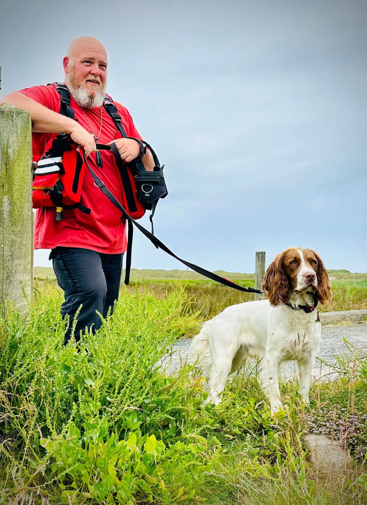 Simon Brothwood with Bertie, his springer spaniel